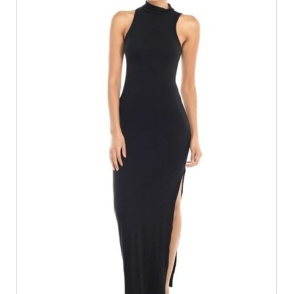 Stretch knit maxi dress
